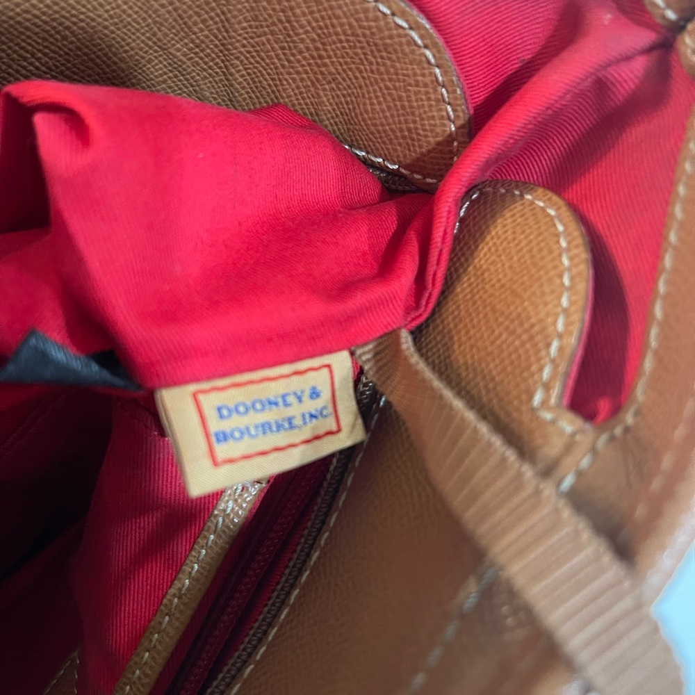 Dooney & Bourke Black Logo Lock Tote HL640 Leather Purse - Picture 3 of 9